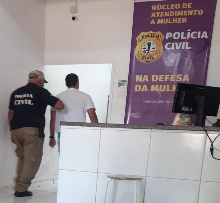Após a investigação, o suspeito foi localizado e preso no Posto Total de Combustíveis, em Santa Quitéria. (Foto: Divulgação)